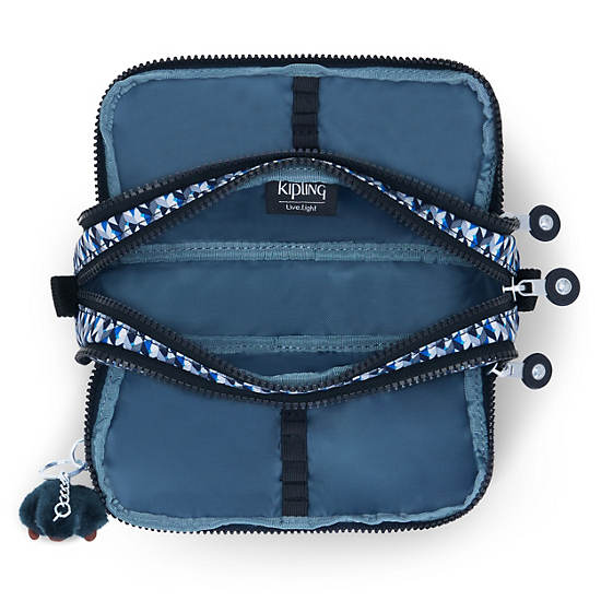 Sacs Kipling Gitroy Classiche Printed Pencil Case Bleu | FR 1316IL